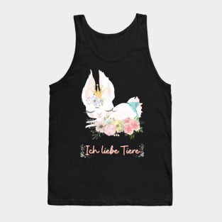 Häschen Liebe Tiere Prinzessin Blumen Süß Tank Top